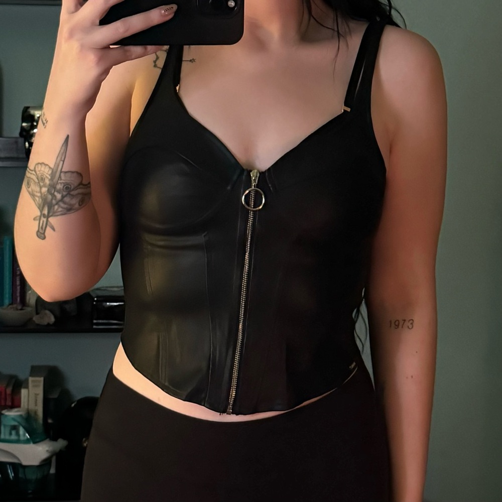(3 for $80) Faux Leather Bustier
